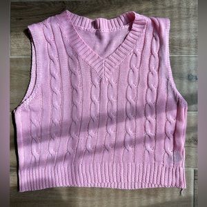 light pink sweater vest